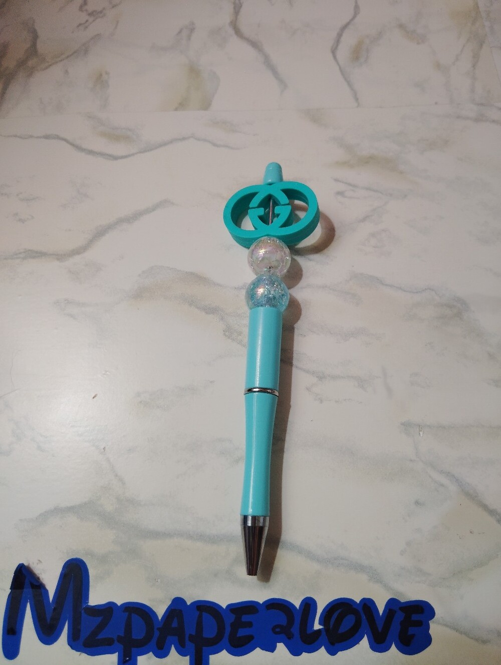 LUX Pen Turquoise Crystal Bubble Ballpoint Pen